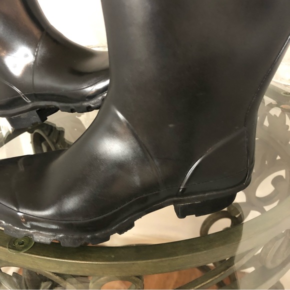 - Hunter Original Huntress Gloss Tall Rain Boots Black Rubber W23990 Sz 5M… - Picture 4 of 13